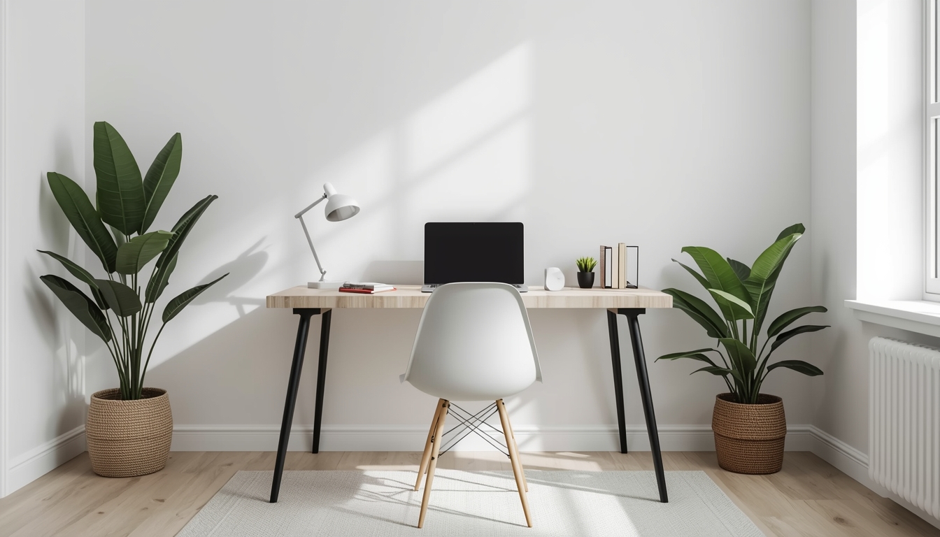 Minimal studio desk arranged for focused work sessions by Forcecartilage