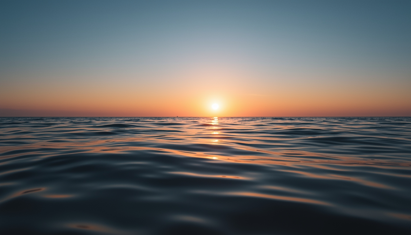 Ocean calm symbolising replenishment after using Quiet Tools from Forcecartilage